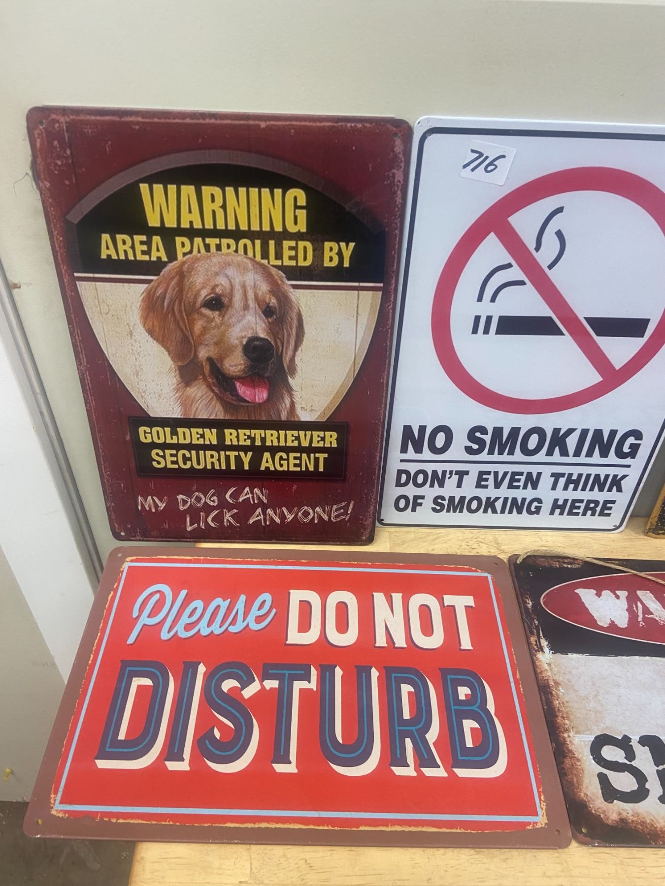 5 Reproduction tin signs - 12