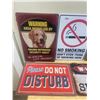 Image 2 : 5 Reproduction tin signs - 12"x8"