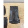 Image 2 : 3 Axe heads - Hand forged - 4"-4 1/4" & 5" blades