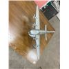 Image 1 : Art deco, chrome airplane - 20"W x 9"H - 4 propellers