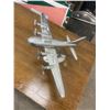Image 2 : Art deco, chrome airplane - 20"W x 9"H - 4 propellers