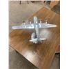 Image 3 : Art deco, chrome airplane - 20"W x 9"H - 4 propellers