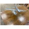 Image 4 : Art deco, chrome airplane - 20"W x 9"H - 4 propellers