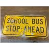 Image 2 : "School bus stop ahead" sign, reflective - 24"x12"