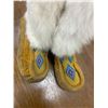 Image 2 : Mukluks, beaded with fur (may be faux) - measures 9" toe to heel