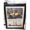 Image 3 : 3 Mobil oil framed advertisements - 12x15"
