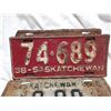 Image 3 : 1930, 1935, 1938, 1948 Saskatchewan license plates