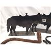 Image 2 : 2 Metal Horse bookends, teapot wall décor & tool