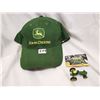 Image 1 : John Deere lot - Hat and Toy Tractor