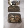 Image 3 : 3 Belt buckles - Case, CAT and New Holland