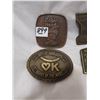 Image 2 : 4 Assorted Belt buckles - Robin hood, Kamloops, Feed rite, the Pioneer