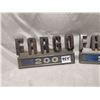 Image 3 : Pair of Fargo 200 metal emblems