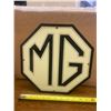Image 3 : M.G. porcelain car sign - 12" - believe to be reproduction