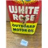Image 5 : White Rose outboard motor oil tin - "old graphics"