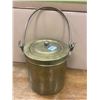 Image 1 : Brass pail & lid, has handle - 7"H x 6"W