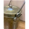 Image 2 : Brass pail & lid, has handle - 7"H x 6"W