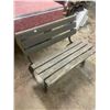 Image 1 : Wood and Cast iron garden bench - 38"W