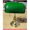 Image 1 : Green&Gold Desk Lamp 14" Tall