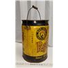 Image 4 : 5 gal, vintage "Red Head" motor oil pail