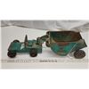 Image 1 : "Structo Rocker" vintage metal green truck and trailer toy