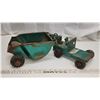 Image 3 : "Structo Rocker" vintage metal green truck and trailer toy