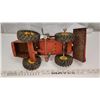 Image 3 : Vintage red metal tractor & front bucket