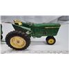 Image 4 : Green "John Deere" metal tractor, with trailer collector toy