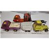 Image 4 : 3 Assorted metal trucks & crane truck (crane arm is broken)