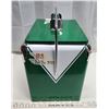Image 2 : "Castrol" motor oil, green metal cooler - like new - 12"W x 12"H x 9"D