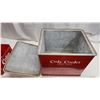 Image 2 : Vintage "Cola Cooler" red metal cooler & Coca-Cola drink carrying tray - Cooler - 14 1/2"W x 13"H x 