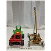 Image 2 : Red n Green metal toy truck & metal toy crane (crane is missing piece)
