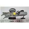 Image 2 : "Ford" gray metal tractor collectors toy, with plow - like new