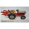 Image 3 : "Ford" red and gray metal tractor collectors toy, with plow - like new
