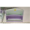 Image 2 : 3 Childrens matching purple/green furniture/décor - coat hanger, stool and book stand