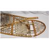 Image 3 : Vintage Wooden snow shoes, leather netting - oval shaped, made in Canada - 4ft Long x 14"W