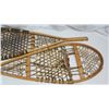 Image 6 : Vintage Wooden snow shoes, leather netting - oval shaped, made in Canada - 4ft Long x 14"W