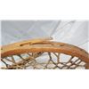 Image 8 : Vintage Wooden snow shoes, leather netting - oval shaped, made in Canada - 4ft Long x 14"W