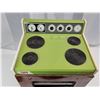 Image 5 : "Eagle Toys" vintage green metal childrens play stove - 18"H x13"W x10"D