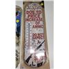 Image 3 : "Winchester" & "Warning: price increase"  thermometers - one new, sealed - 17"x5"