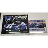 Image 1 : Viper car, by Dodge tin sign & Molson Indy wooden sign - 16 1/2" x 12 1/2" & 11" x 8 1/2"