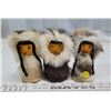 Image 1 : Set of 3, Fur coat (faux) covered dolls from Amrams - Toronto