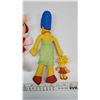 Image 3 : Missy Piggy, baby doll & Simpsons, Marge doll, with small Lisa figure