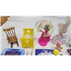 Image 5 : Lot of assorted toys - Small doll furniture, disney mc donalds figures, etc