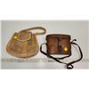Image 1 : Leather Binocular bag & Snake skin style canvas clutch purse
