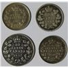 Image 1 : 4 Canada 10 cent coins - 1897, 1902, 1918, 1932.