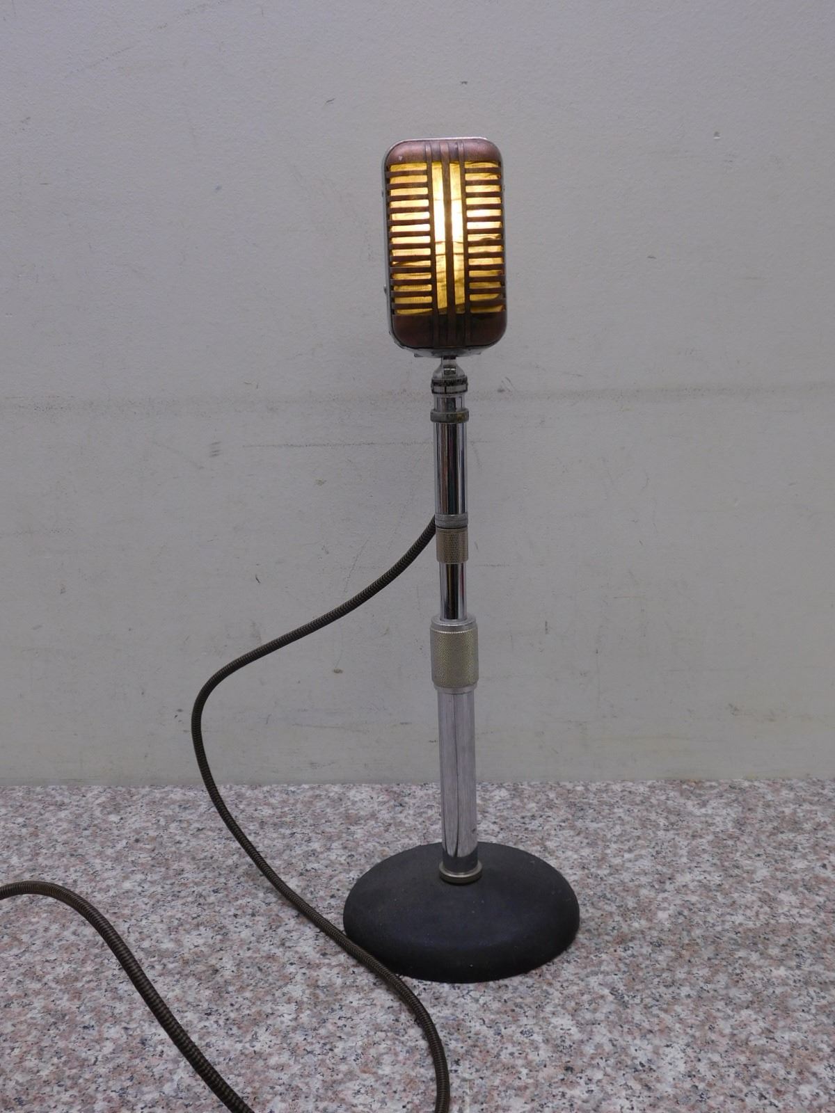 Astatic WR20 Microphone With Stand Turned Into Lamp 19" Custom