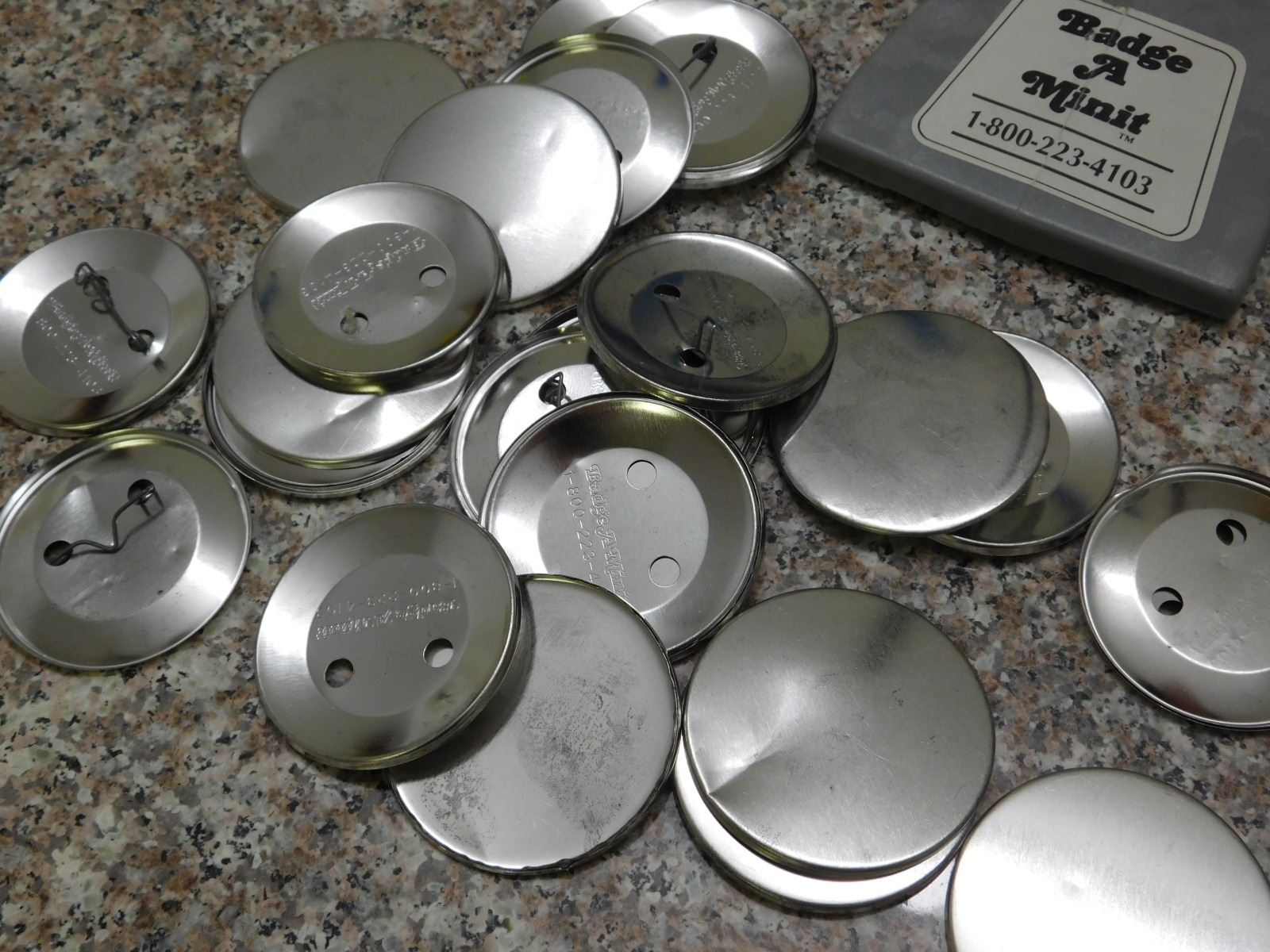 BadgeAMinit Button Press Machines Tools + Buttons 2.25" and 2.75" sizes