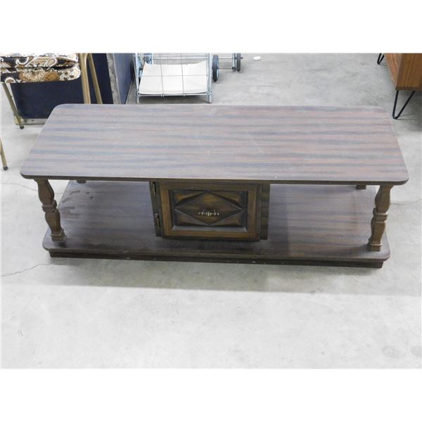 Long Wooden Living Room Table Vintage Coffee Table 47.5" Wide 17.5" Deep 15" Tall