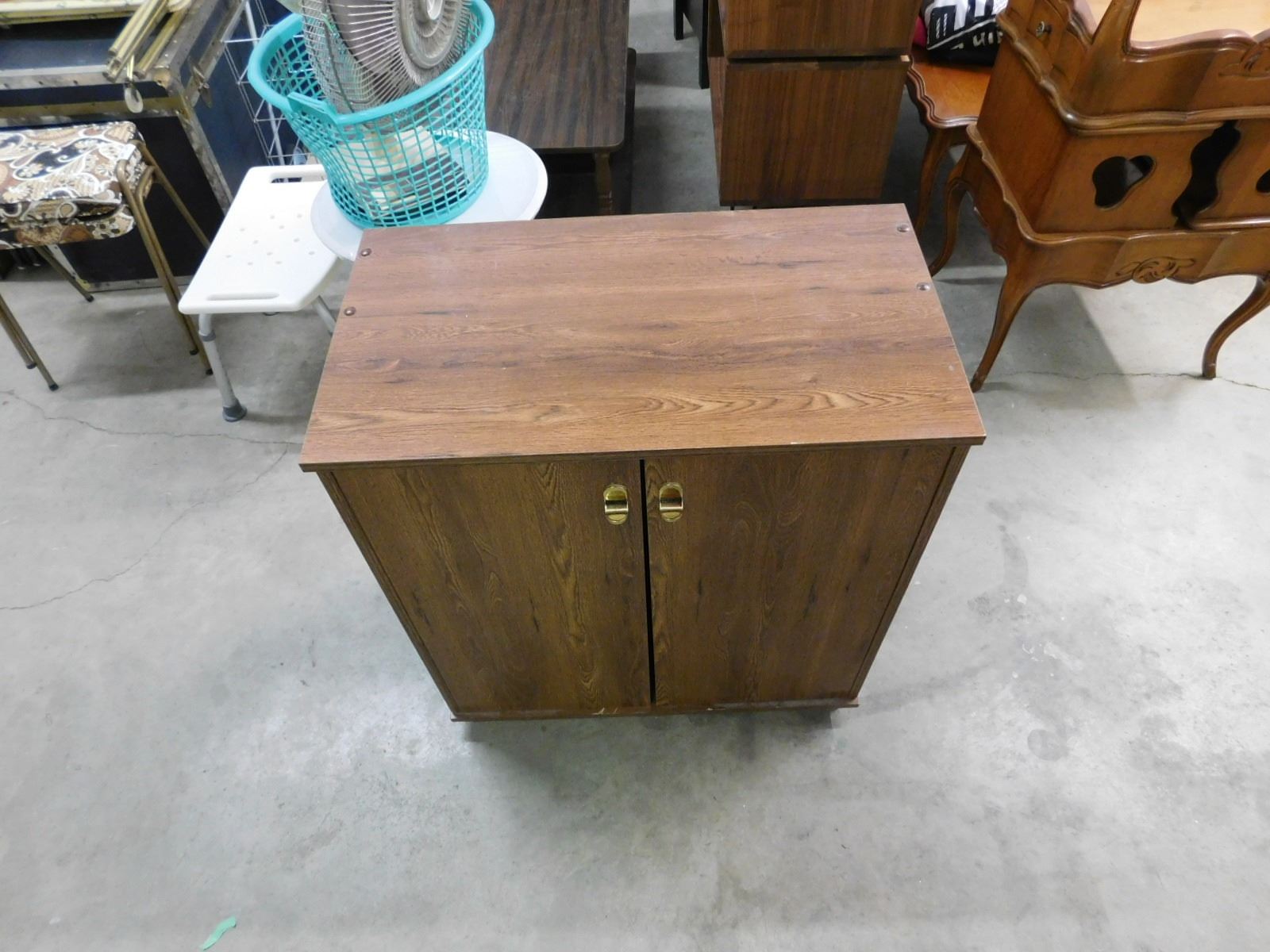 Vintage Wooden VHS Storage Shelf 28" Wide 15.5" Deep 31.5" Tall