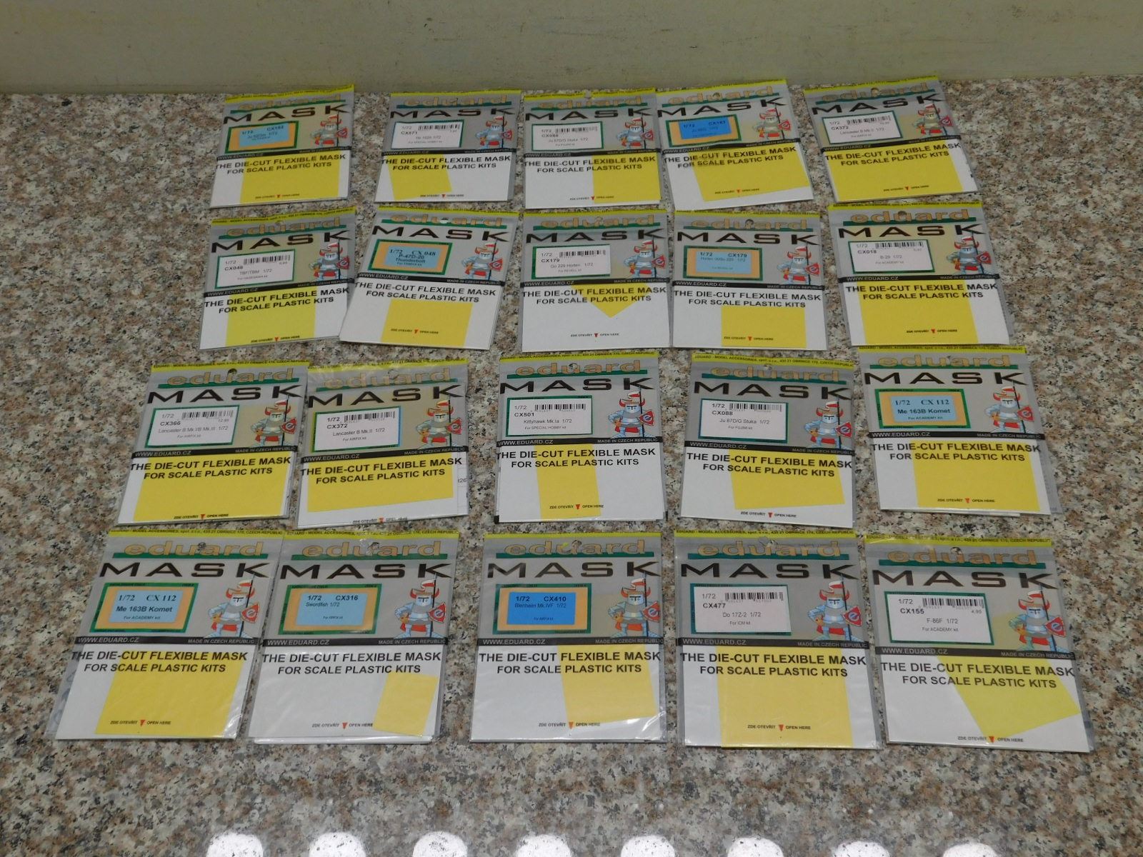 Lot of 20 Eduard MASK Upgrade Die Cut Flexible Masks Accessories Decals ...
